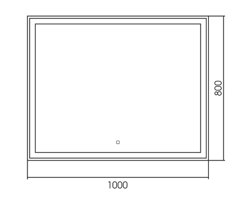 Зеркало Abber See 100 AG6115S-1.0 с подсветкой с сенсорным выключателем и диммером