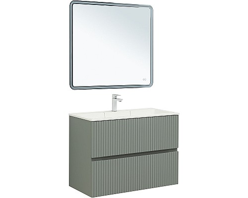 Тумба под раковину Aquanet Джейн 100 313320 подвесная Мисти грин