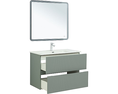 Тумба под раковину Aquanet Джейн 100 313320 подвесная Мисти грин