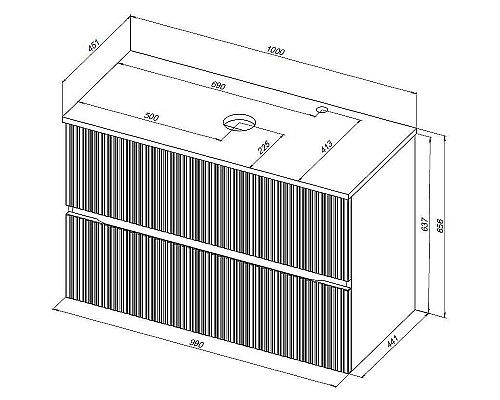 Тумба под раковину Aquanet Джейн 100 313320 подвесная Мисти грин