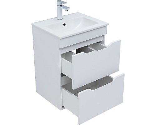 Тумба под раковину Aquanet Практика 50 330455 подвесная Белая матовая