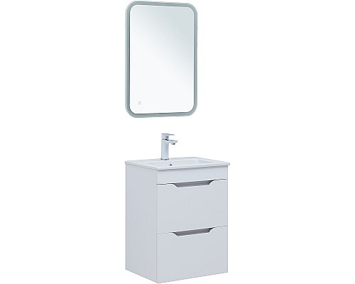 Тумба под раковину Aquanet Практика 50 330455 подвесная Белая матовая