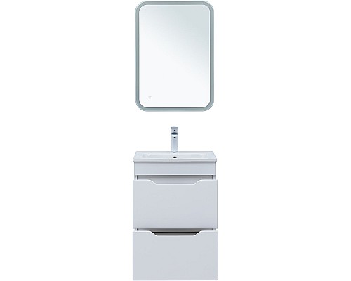 Тумба под раковину Aquanet Практика 50 330455 подвесная Белая матовая