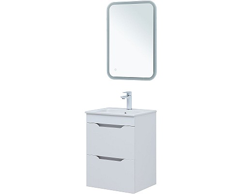 Тумба под раковину Aquanet Практика 50 330455 подвесная Белая матовая