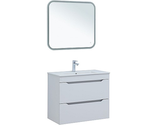 Тумба под раковину Aquanet Практика 80 330459 подвесная Белая матовая