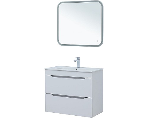 Тумба под раковину Aquanet Практика 80 330459 подвесная Белая матовая