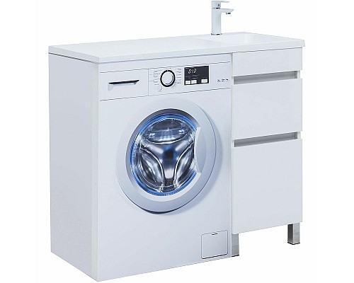 Тумба под раковину Aquanet Вега 100 329122 Белый глянец