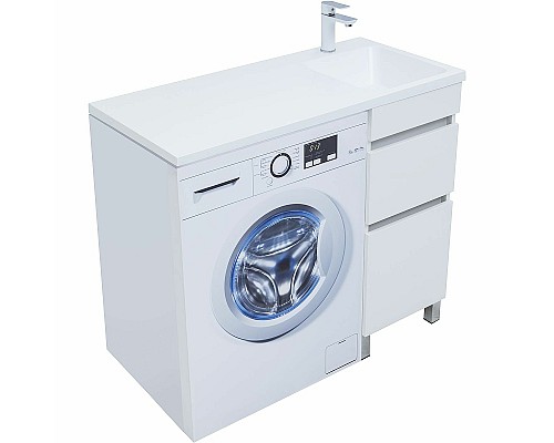 Тумба под раковину Aquanet Вега 100 329122 Белый глянец