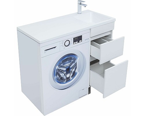 Тумба под раковину Aquanet Вега 100 329122 Белый глянец