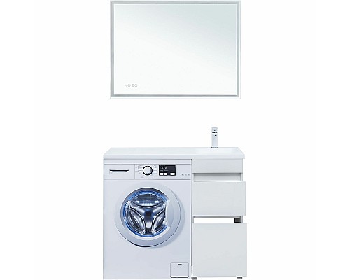 Тумба под раковину Aquanet Вега 100 329122 Белый глянец