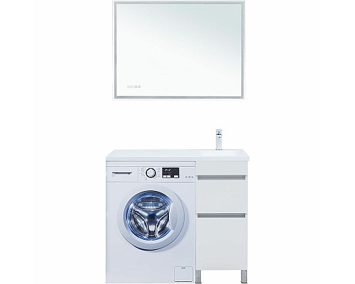 Тумба под раковину Aquanet Вега 100 329122 Белый глянец