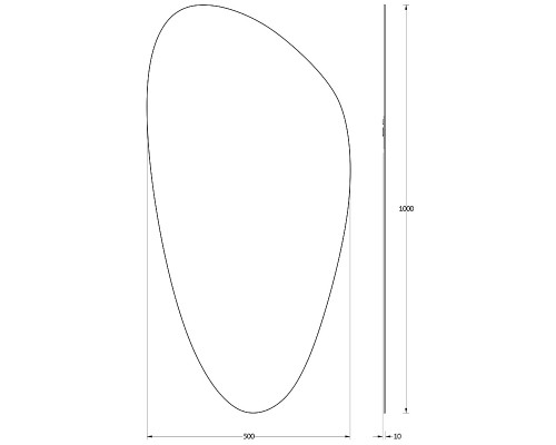 Зеркало Evoform Primary 100х50 BY 0118 со шлифованной кромкой