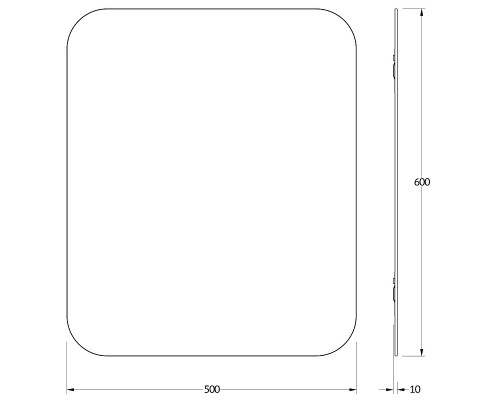 Зеркало Evoform Primary 60х50 BY 0126 со шлифованной кромкой