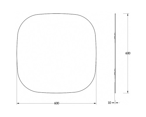 Зеркало Evoform Primary 60х60 BY 0137 со шлифованной кромкой