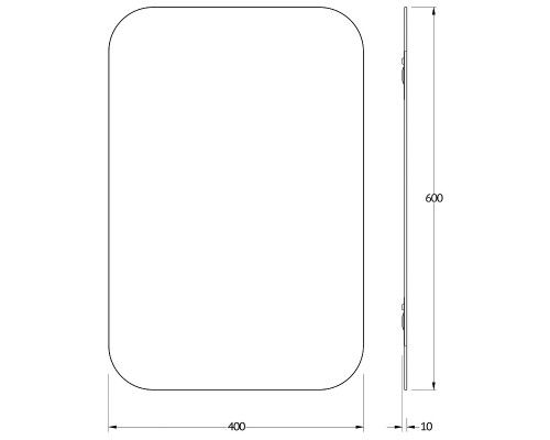 Зеркало Evoform Colora 60х40 BY 0432 с окантовкой - Черный цвет