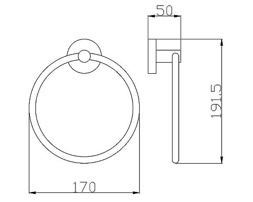 Кольцо для полотенец Rav Slezak Colorado COA0104ZK Золотистый крацованный