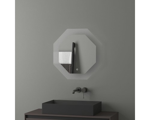 Зеркало Evoform Ledshine 60x60 с подсветкой 19 W - сенсорный выключатель - нейтральный белый свет