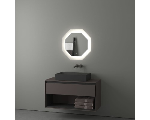 Зеркало Evoform Ledshine 60x60 с подсветкой 19 W - сенсорный выключатель - нейтральный белый свет