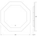 Зеркало Evoform Ledshine 60x60 с подсветкой 19 W - сенсорный выключатель - нейтральный белый свет