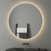 Зеркало Evoform Ledshine d100 с подсветкой 27 W - без выключателя - теплый белый свет