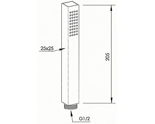 Ручной душ Remer 317SDNOX Черный матовый