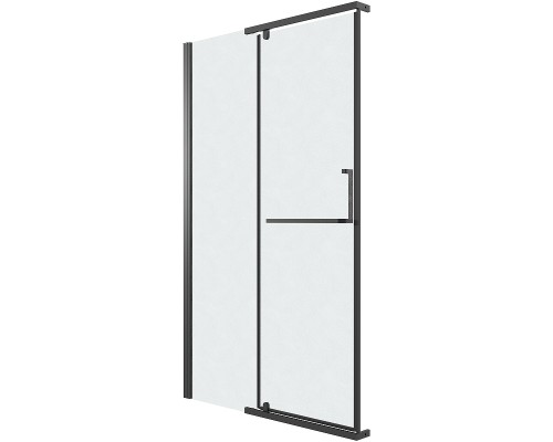 Душевая дверь Grossman Pragma 110 100.K33.03.110.21.02 профиль Черный матовый стекло шиншилла