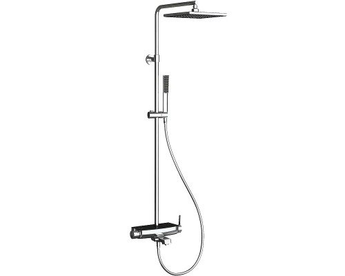 Душевая система Teska Mira DK3702C Хром Черное стекло