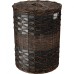 Корзина для белья WasserKRAFT Bever с крышкой Темно-коричневая