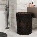 Корзина для белья WasserKRAFT Bever с крышкой Темно-коричневая