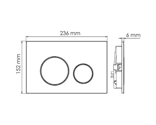 Инсталляция WasserKRAFT Aller 10TLT.010.ME.WH02 для унитаза с Белой клавишей смыва