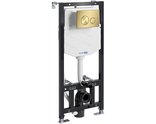 Инсталляция WasserKRAFT Aller 10TLT.010.ME.MG02 для унитаза с клавишей смыва Золото матовое