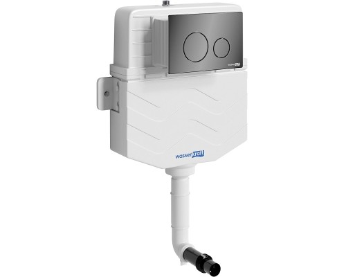 Смывной бачок WasserKRAFT Aller 10TLT.031.ME.PB02 для унитаза с клавишей смыва Черный глянец