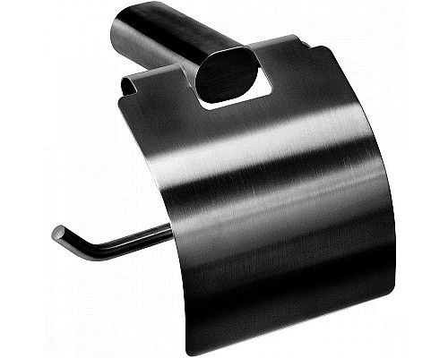 Держатель туалетной бумаги Remer Lounge LN60CFP с крышкой Черный хром брашированный