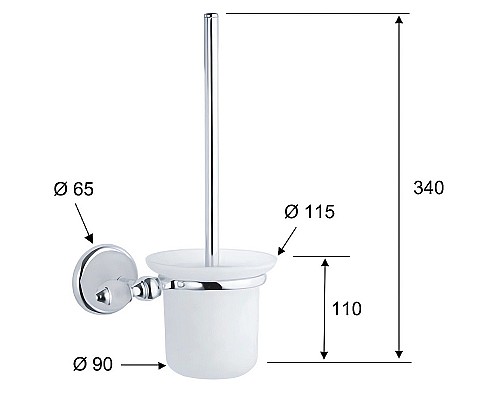 Ершик для унитаза Remer Epoca EP66CR Хром