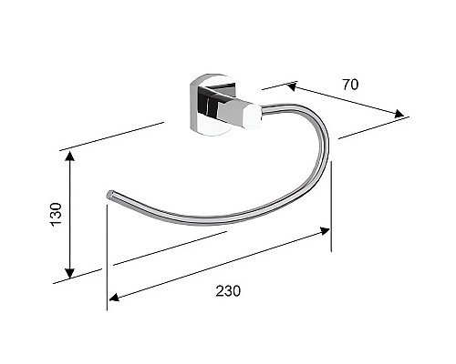 Кольцо для полотенец Remer Forma FR44CR Хром