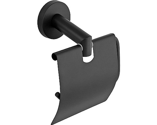 Держатель туалетной бумаги Remer Guest GS60NO с крышкой Черный матовый