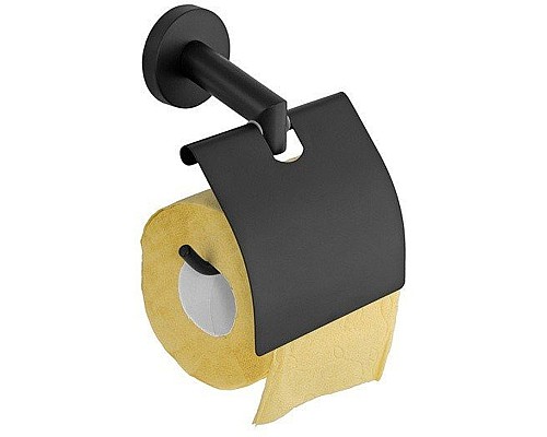 Держатель туалетной бумаги Remer Guest GS60NO с крышкой Черный матовый