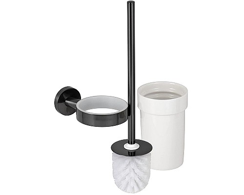 Ершик для унитаза Remer Guest GS66CFP Черный брашированный хром