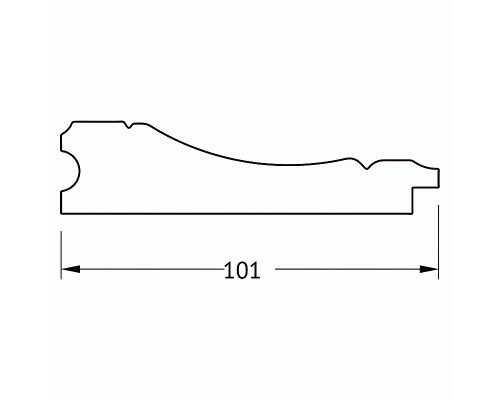 Зеркало Evoform Definite Floor 204х114 в багетной раме - Вензель серебряный 101 мм