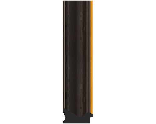 Зеркало Evoform Exclusive 74х54 BY 3923 с фацетом в багетной раме - Черное дерево с золотом 71 мм