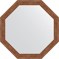 Зеркало Evoform Octagon 59х59 в багетной раме - Сухой тростник 51 мм