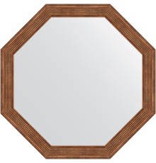 Зеркало Evoform Octagon 59х59 в багетной раме - Сухой тростник 51 мм
