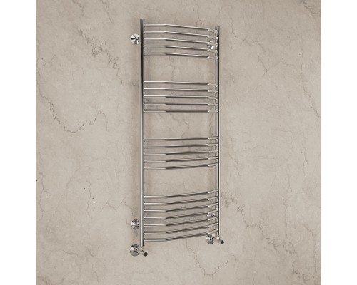 Водяной полотенцесушитель Terminus Виктория П20 500x1000 4670078529541 Хром, нижнее подключение, G 1/2" ВР, с угловым соединением