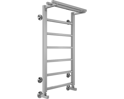 Водяной полотенцесушитель Terminus Контур П7 400х800 4670078529701 с полкой Хром, нижнее подключение, G 1/2" ВР, с угловым соединением