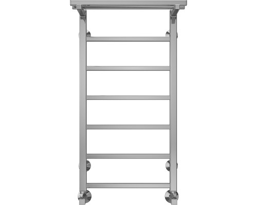 Водяной полотенцесушитель Terminus Контур П7 400х800 4670078529701 с полкой Хром, нижнее подключение, G 1/2" ВР, с угловым соединением