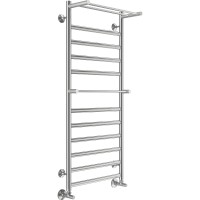 Водяной полотенцесушитель Terminus Хендрикс П12 500х1200 4670078529831 с полкой Хром, нижнее подключение, G 1/2" ВР, с угловым соединением