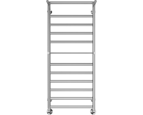 Водяной полотенцесушитель Terminus Хендрикс П12 500х1200 4670078529831 с полкой Хром, нижнее подключение, G 1/2" ВР, с угловым соединением