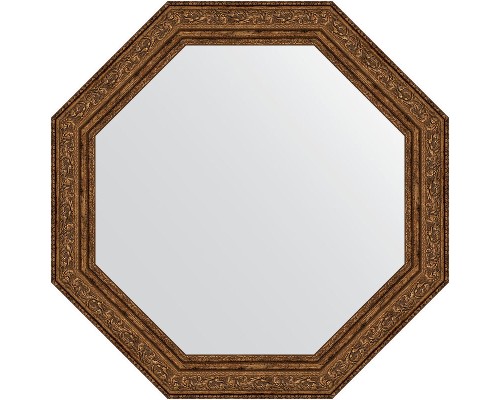 Зеркало Evoform Octagon 50х50 BY 3694 в багетной раме - Виньетка состаренная бронза 56 мм
