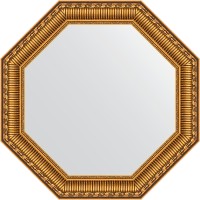 Зеркало Evoform Octagon 50х50 BY 3715 в багетной раме - Золотой акведук 61 мм