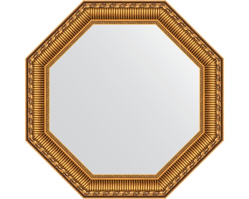 Зеркало Evoform Octagon 50х50 BY 3715 в багетной раме - Золотой акведук 61 мм